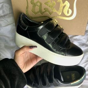 Ash “Cool” Leather Platform Velcro Sneakers